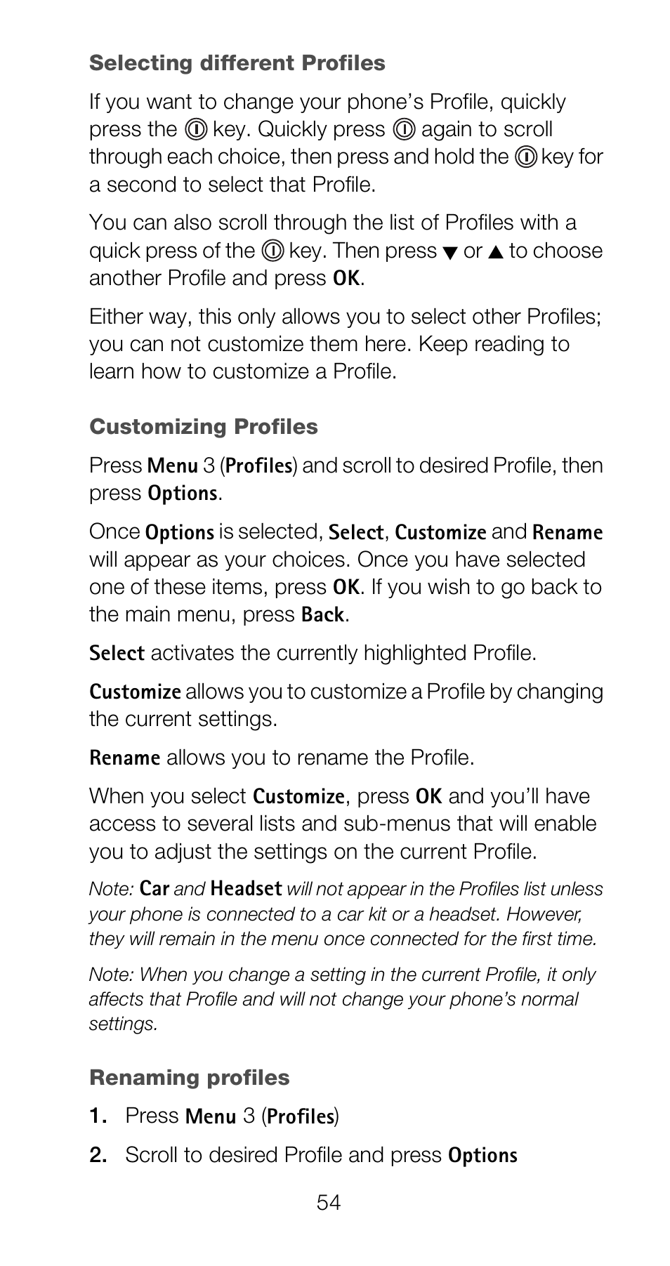Customizing profiles | Nokia 6120i User Manual | Page 61 / 101
