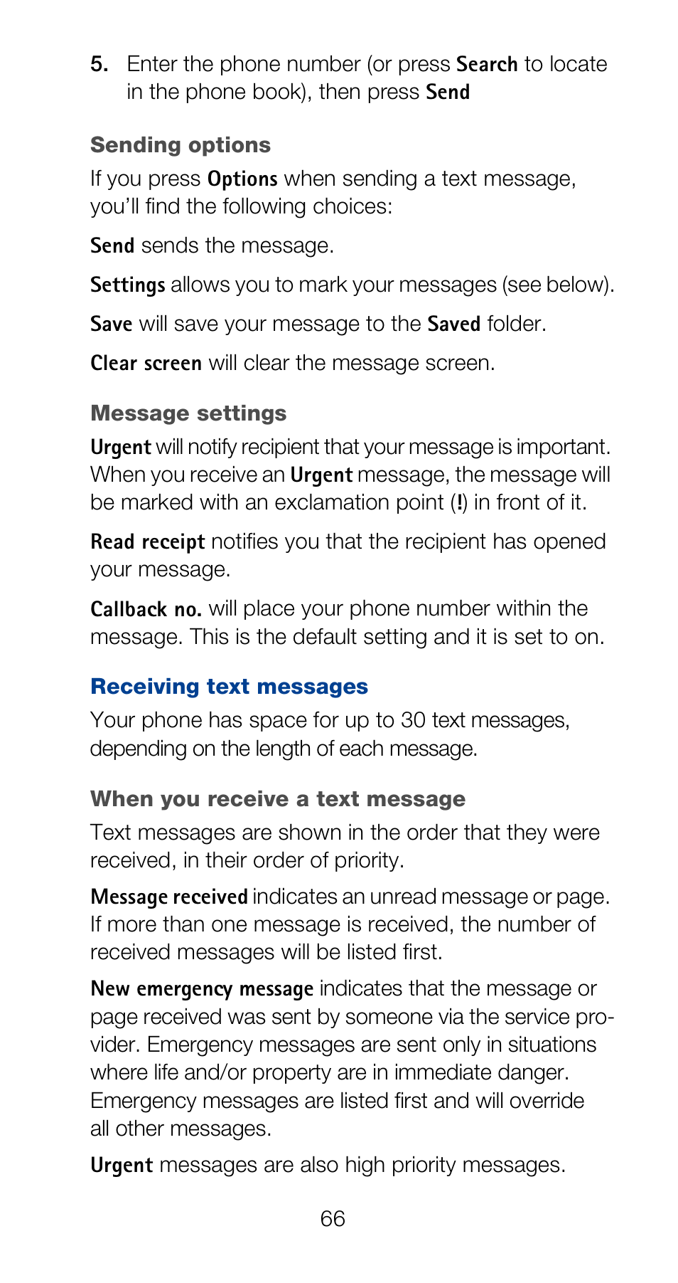 Receiving text messages, When you receive a text message | Nokia 6120i User Manual | Page 73 / 101
