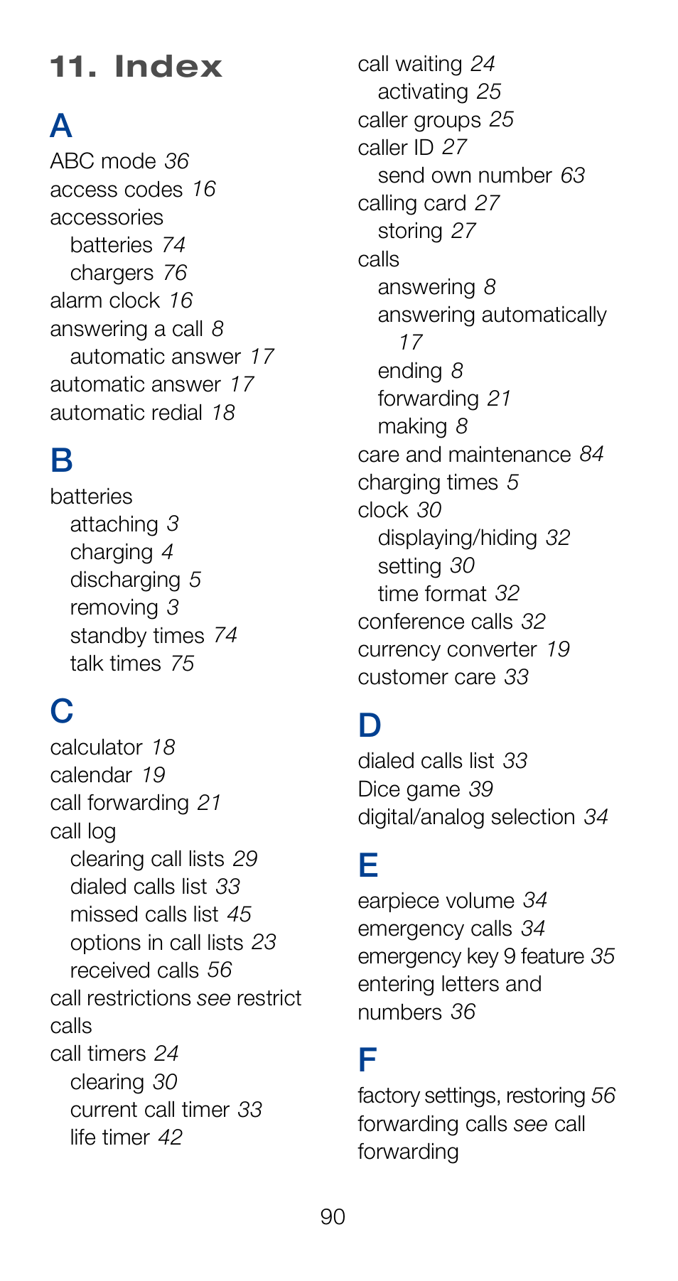 index, Index | Nokia 6120i User Manual | Page 97 / 101