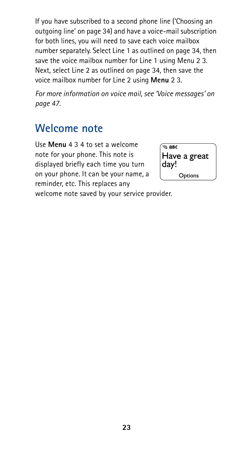 Welcome note | Nokia 5190 User Manual | Page 30 / 105