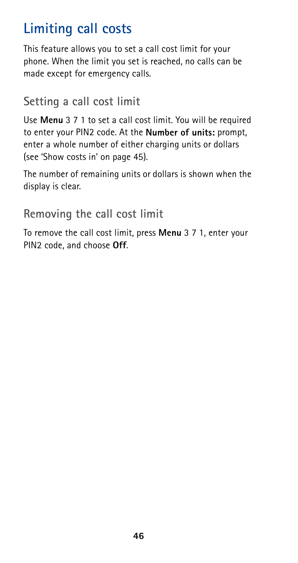 Limiting call costs | Nokia 5190 User Manual | Page 53 / 105
