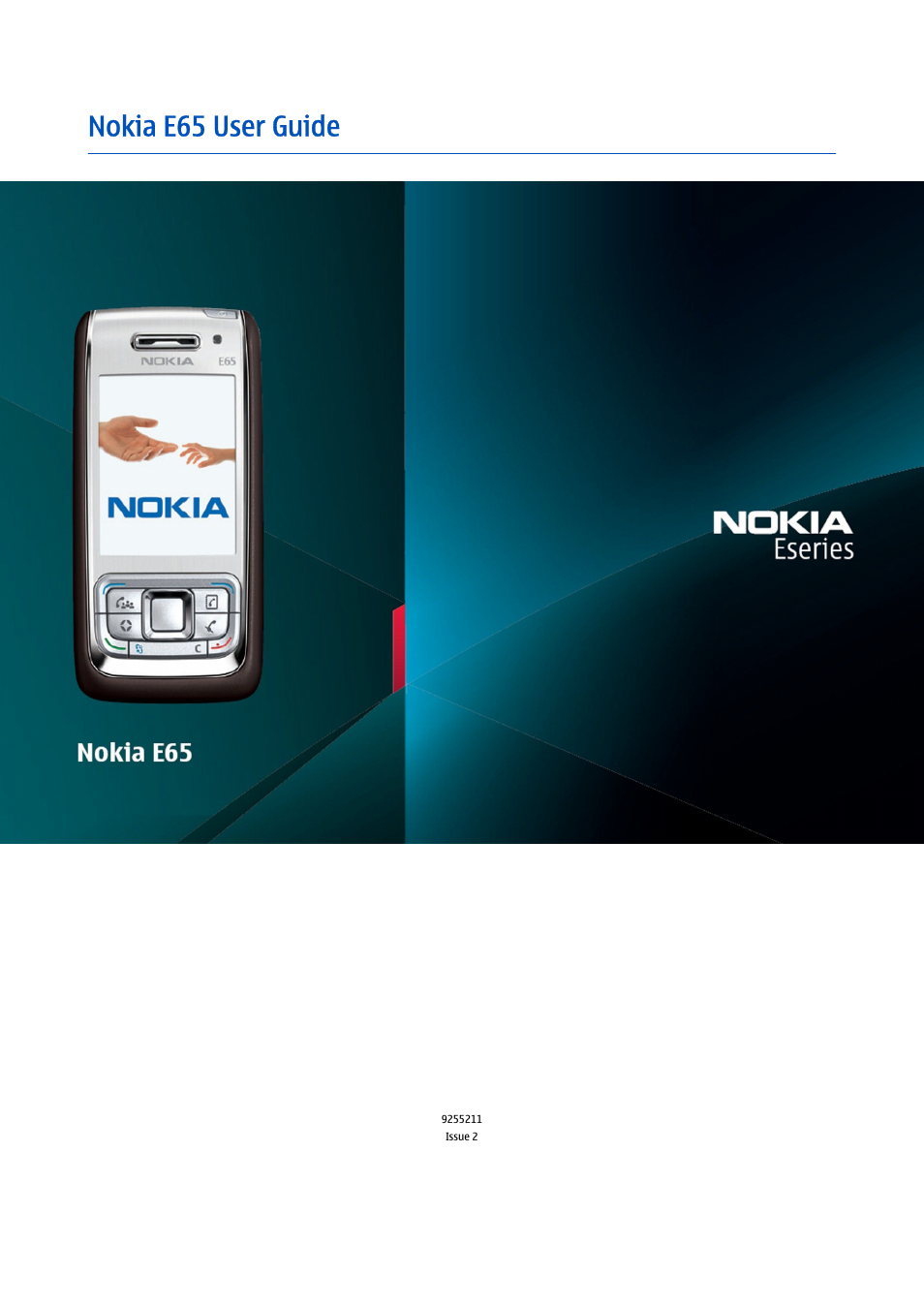 Nokia E65 User Manual | 99 pages