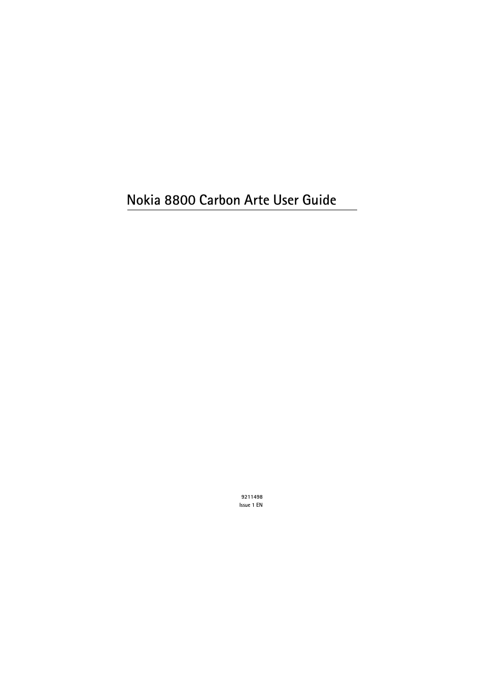 Nokia 8800 Gold Arte User Manual | 54 pages