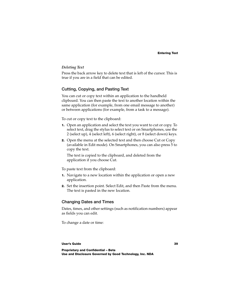 Cutting, copying, and pasting text, Changing dates and times | Nokia E62 User Manual | Page 37 / 112