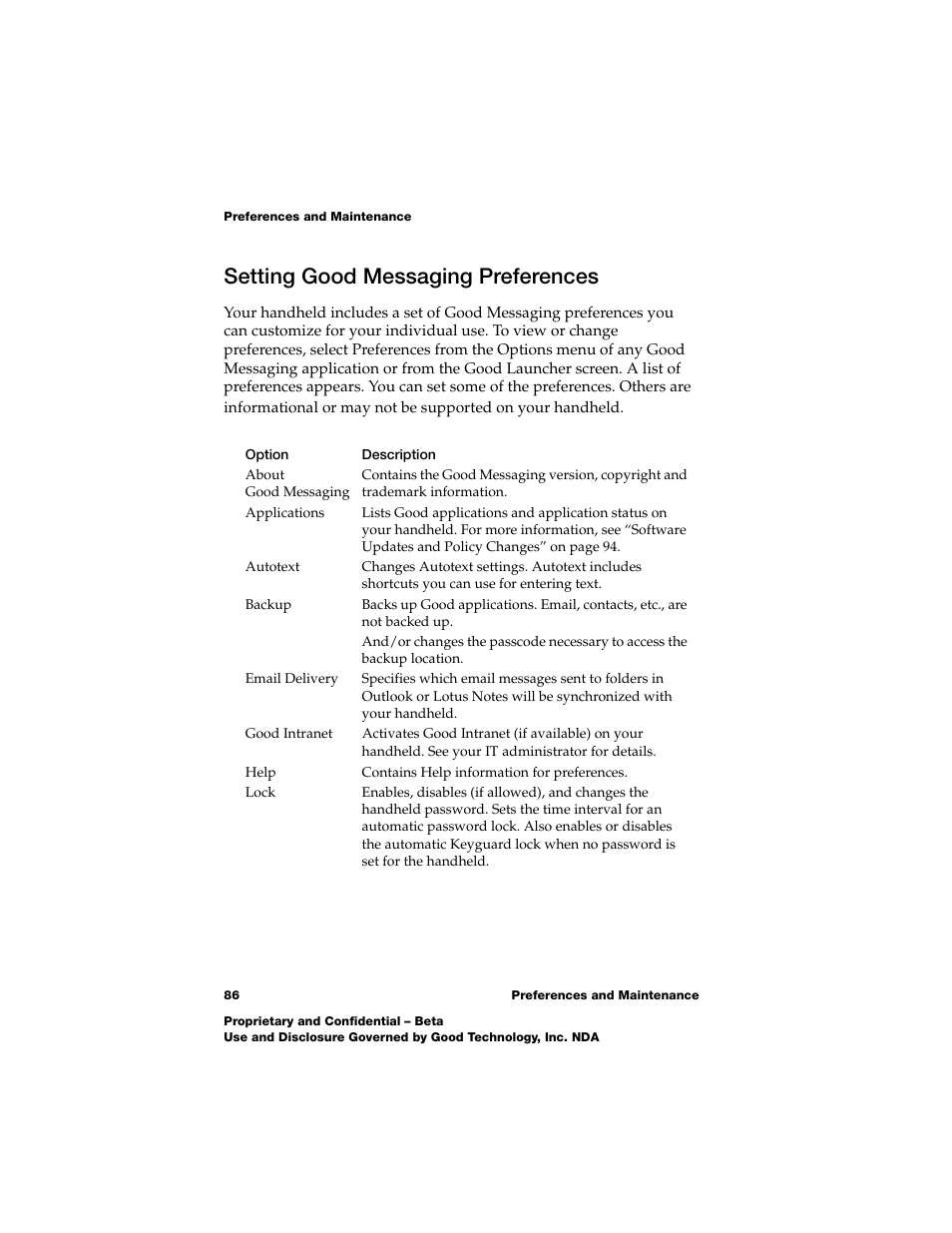 Setting good messaging preferences | Nokia E62 User Manual | Page 84 / 112