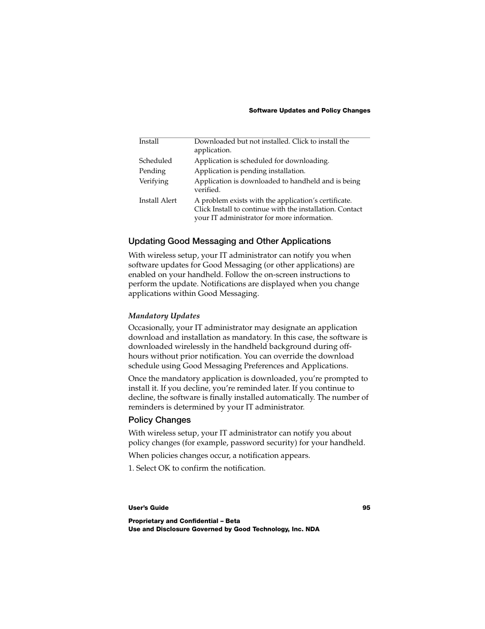Updating good messaging and other applications | Nokia E62 User Manual | Page 93 / 112