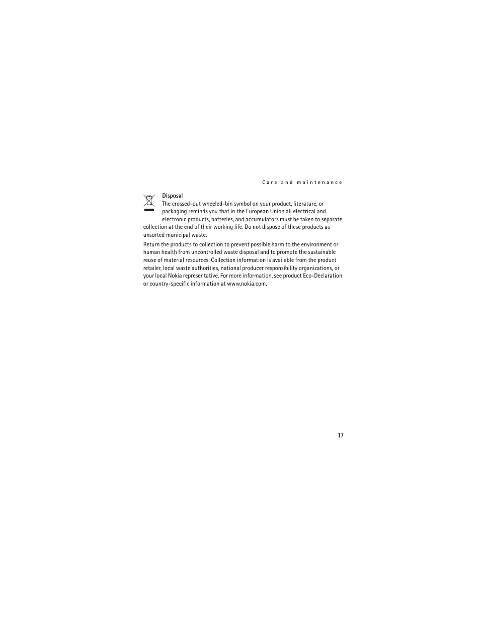 Nokia Bluetooth Headset BH-701 User Manual | Page 17 / 17