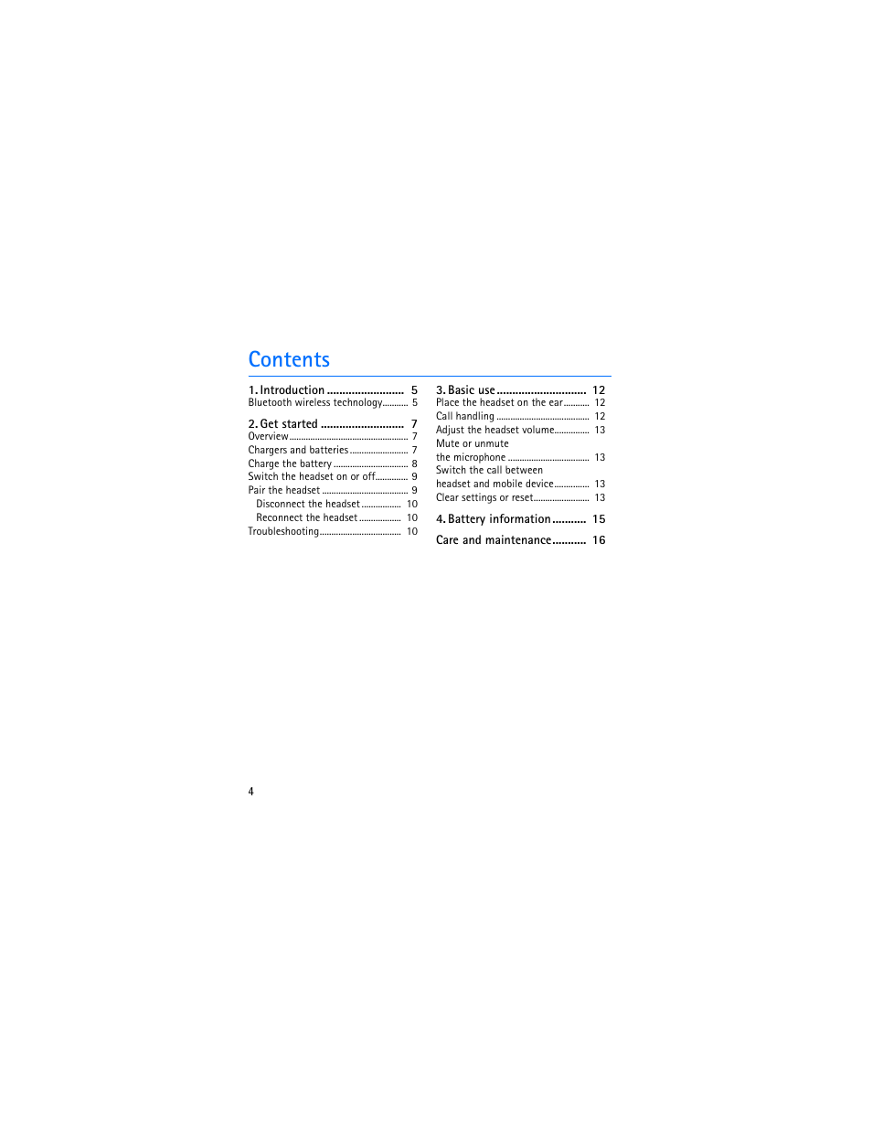 Nokia Bluetooth Headset BH-701 User Manual | Page 4 / 17