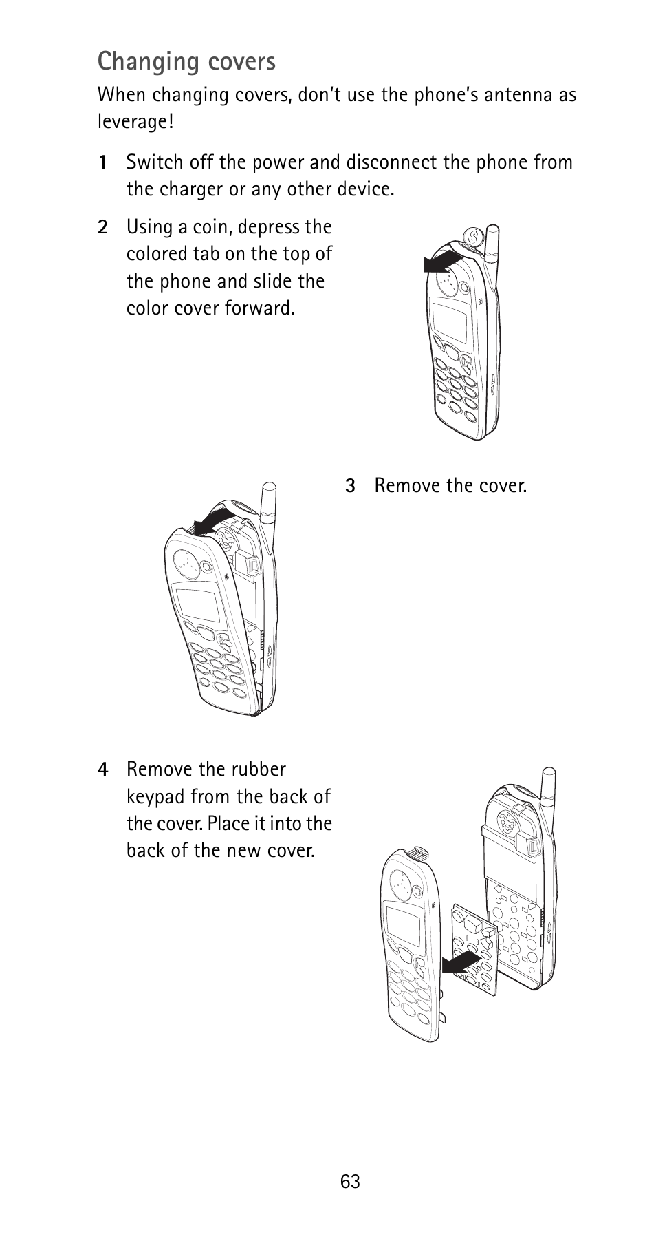 Changing covers | Nokia 5125 User Manual | Page 69 / 92