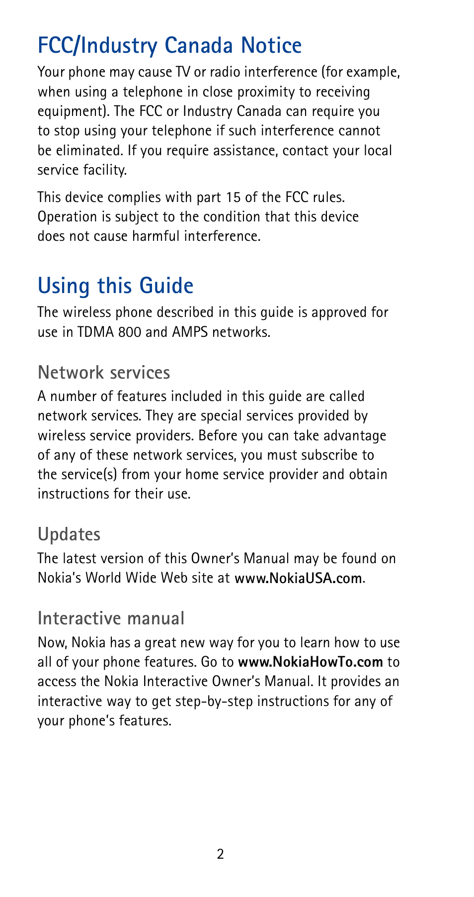 Fcc/industry canada notice, Using this guide | Nokia 5125 User Manual | Page 8 / 92