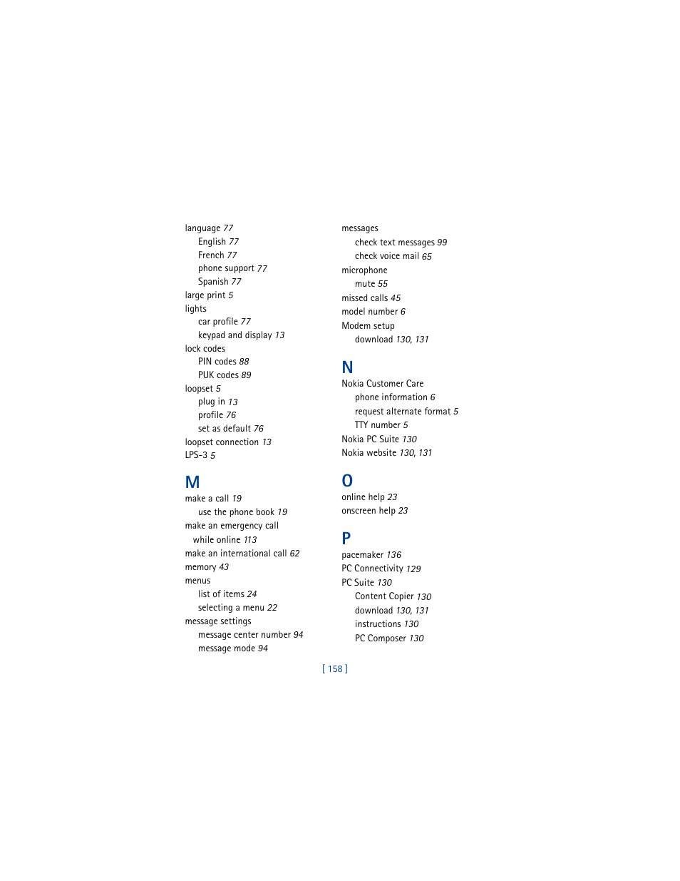 Nokia 8390 User Manual | Page 169 / 173