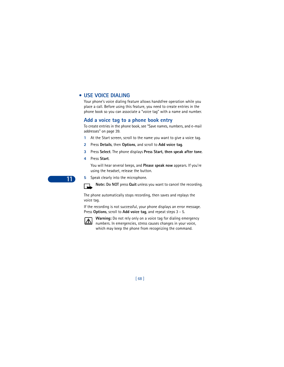 Use voice dialing | Nokia 8390 User Manual | Page 79 / 173