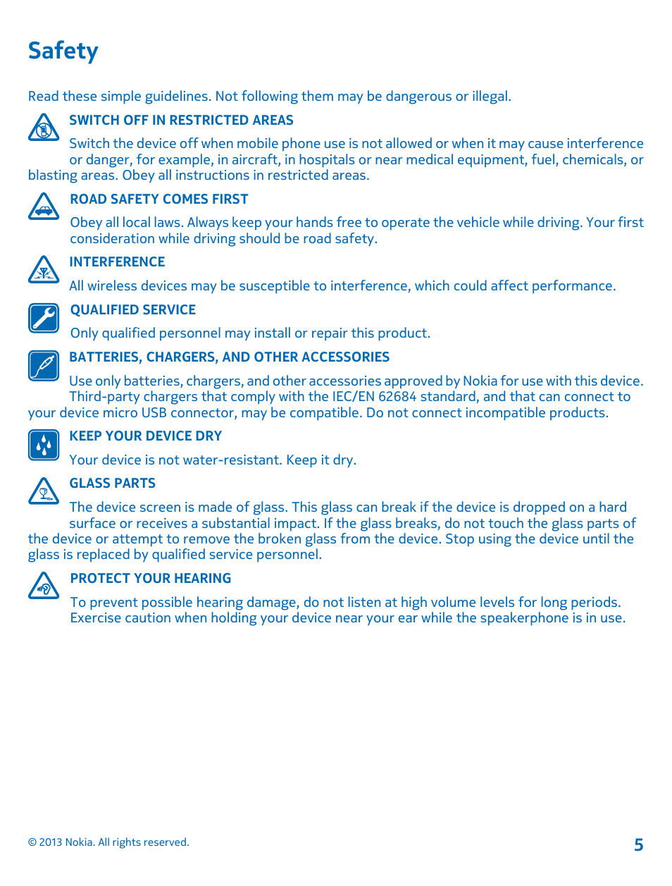 Safety | Nokia Lumia 521 User Manual | Page 5 / 112