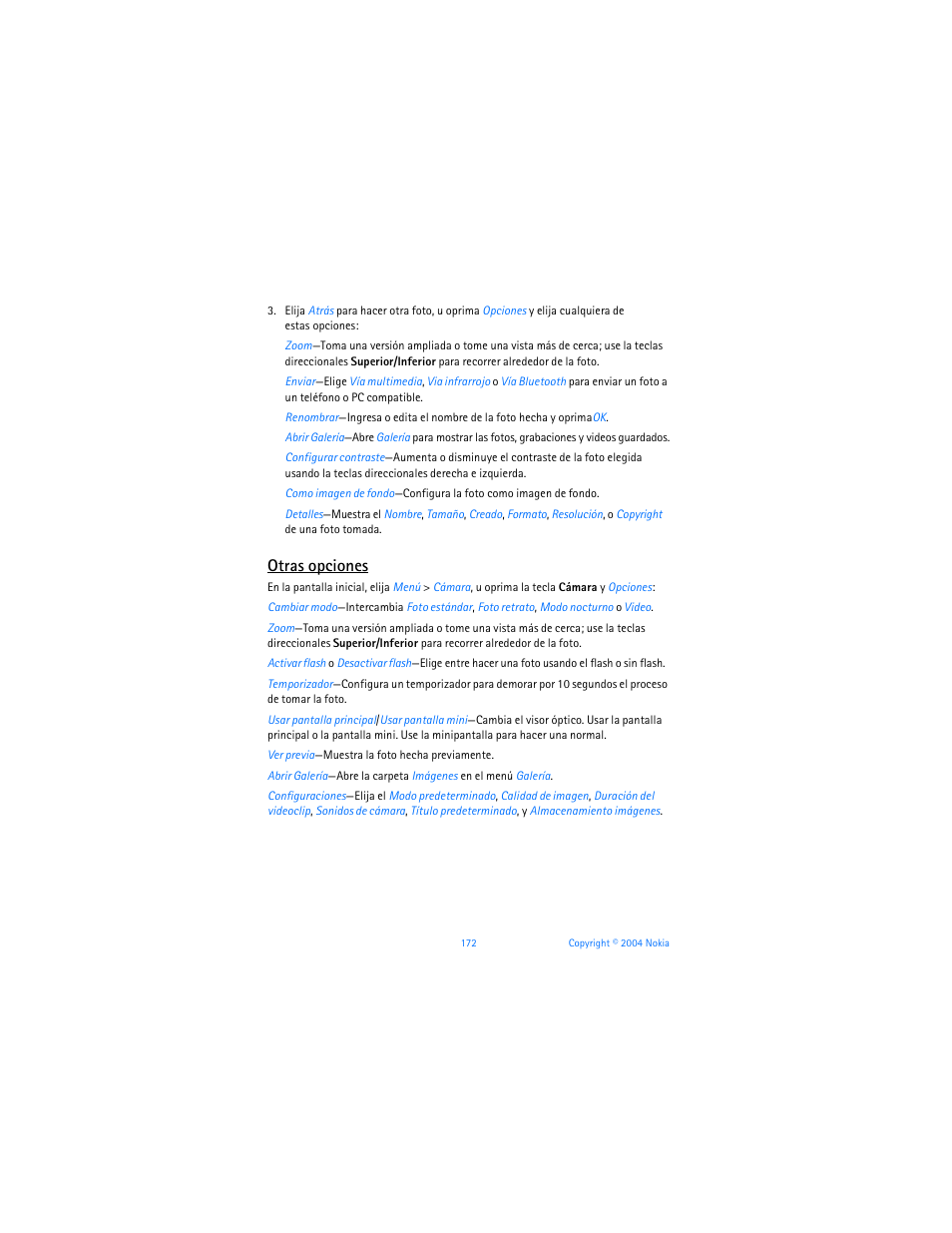 Otras opciones | Nokia 6255i User Manual | Page 173 / 233