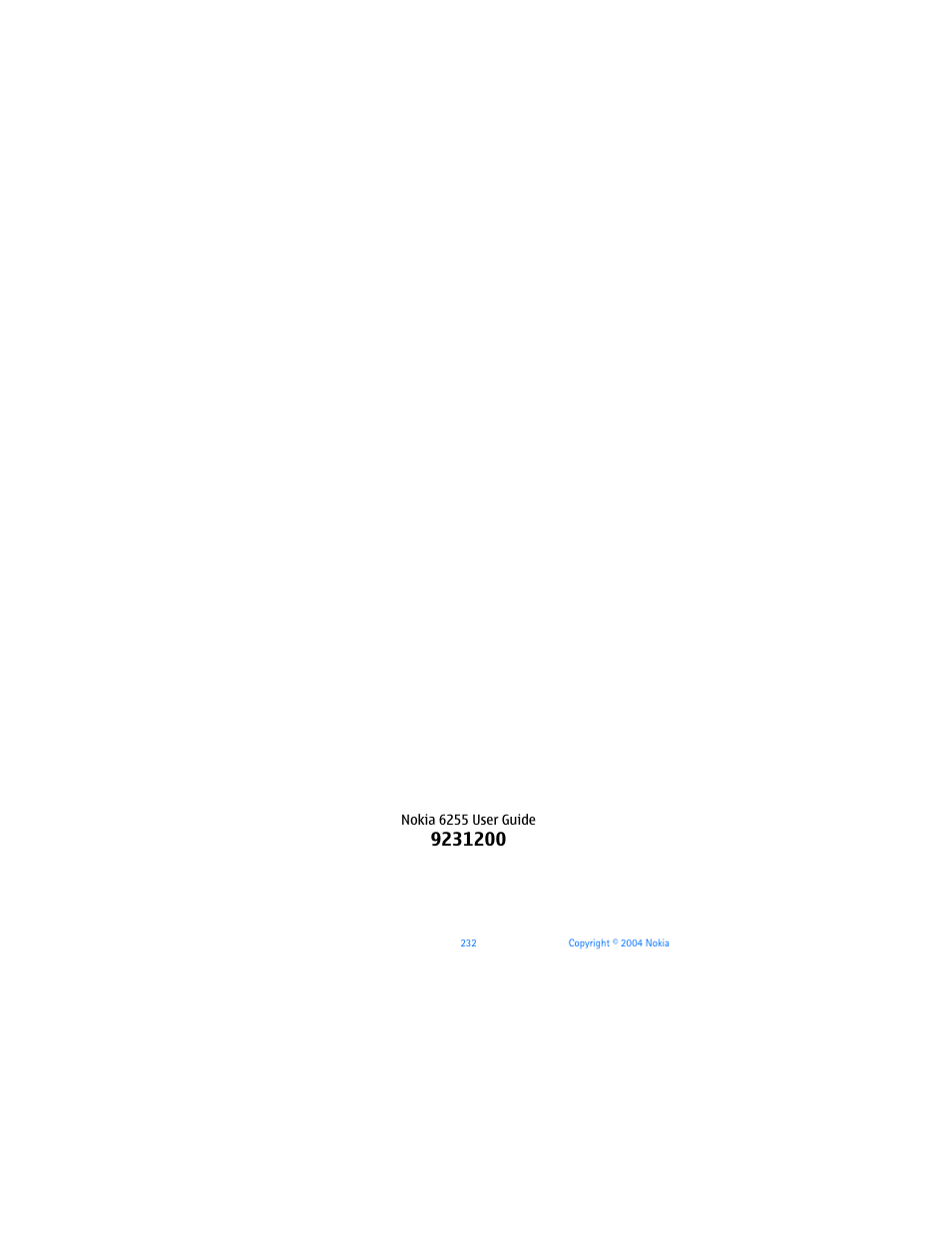 Nokia 6255i User Manual | Page 233 / 233