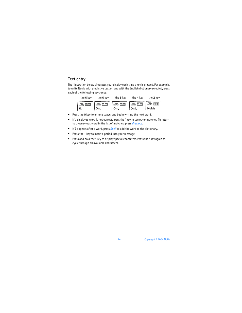 Text entry | Nokia 6255i User Manual | Page 25 / 233