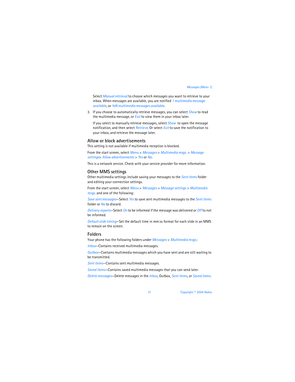 Nokia 6255i User Manual | Page 32 / 233
