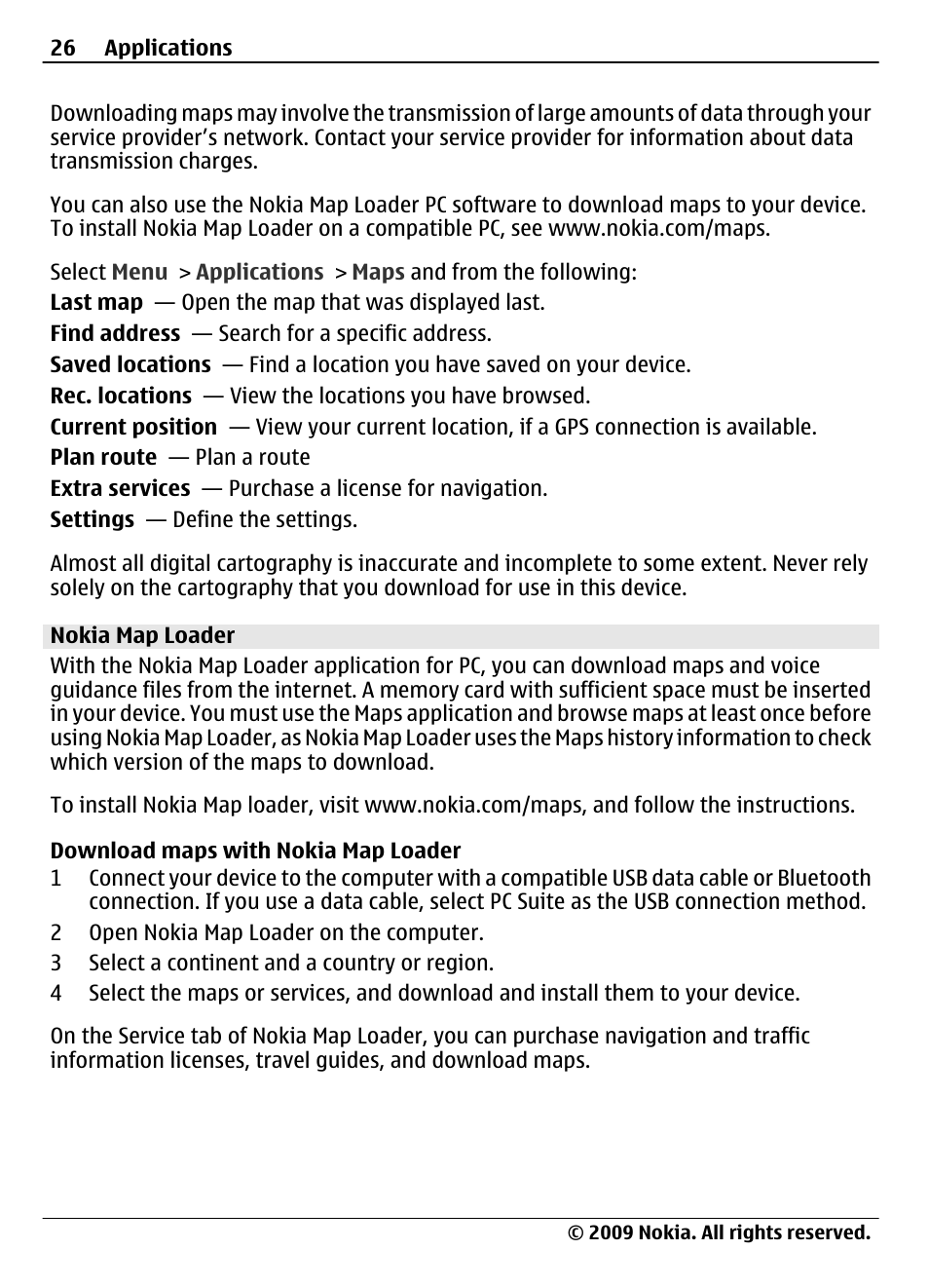 Nokia map loader | Nokia 7020 User Manual | Page 26 / 74