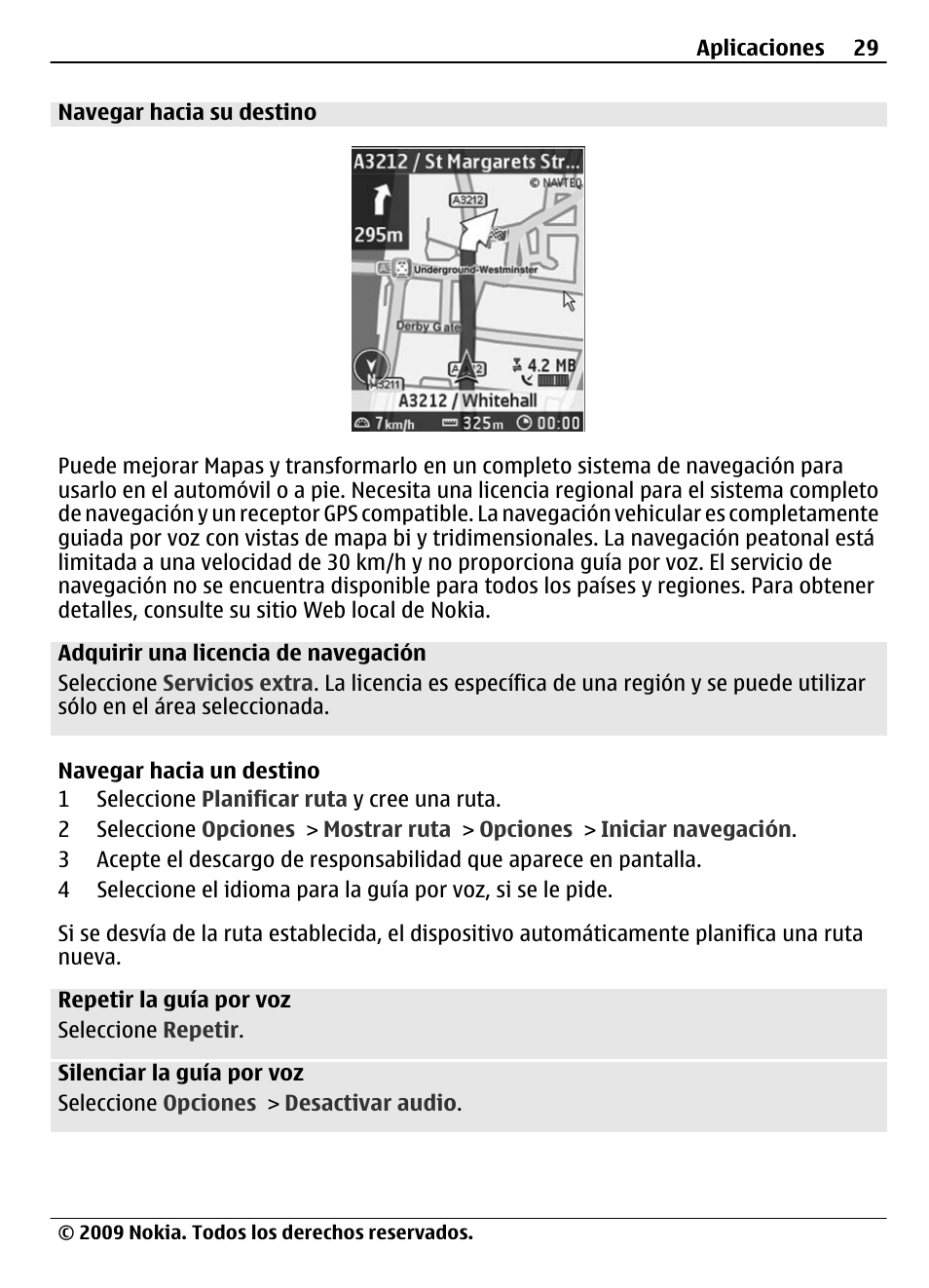 Navegar hacia su destino | Nokia 7020 User Manual | Page 65 / 74