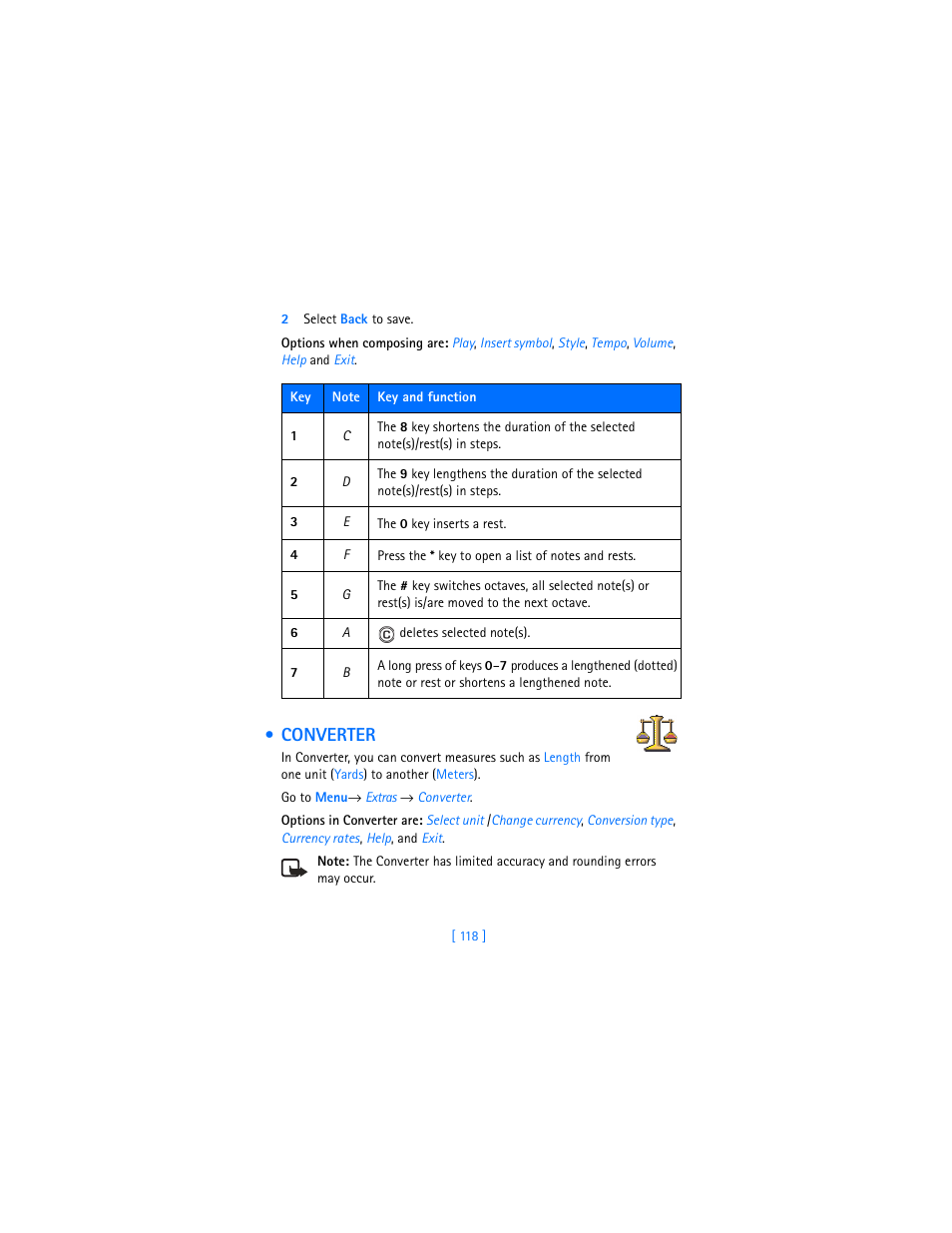 Converter | Nokia 3620 User Manual | Page 127 / 209