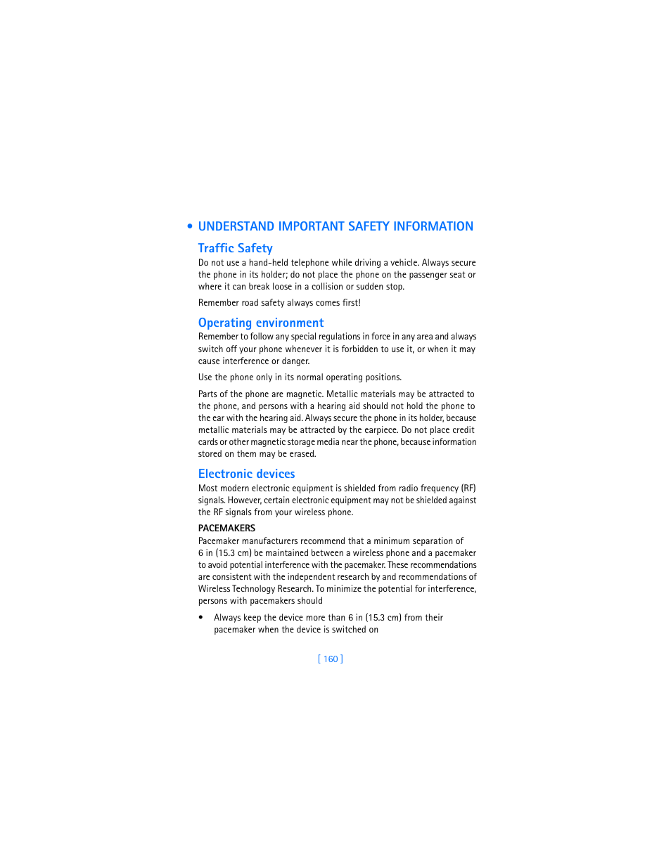 Understand important safety information | Nokia 3620 User Manual | Page 169 / 209