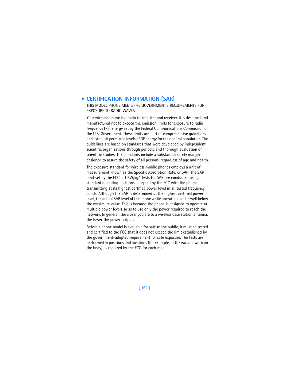 Certification information (sar) | Nokia 3620 User Manual | Page 173 / 209