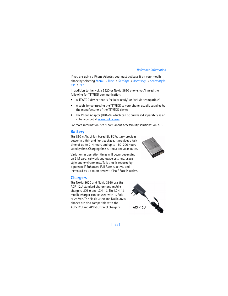 Battery, Chargers | Nokia 3620 User Manual | Page 178 / 209