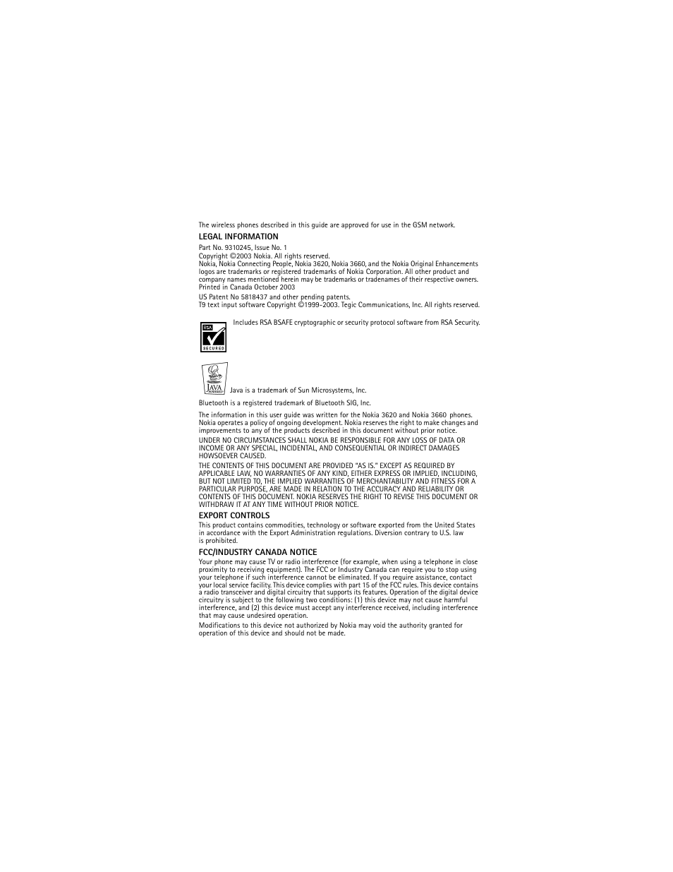 Nokia 3620 User Manual | Page 3 / 209
