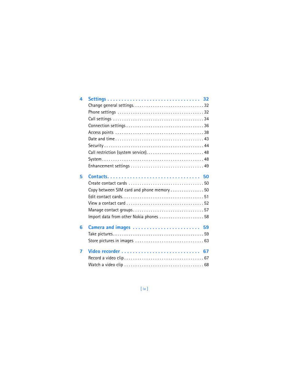 Nokia 3620 User Manual | Page 5 / 209