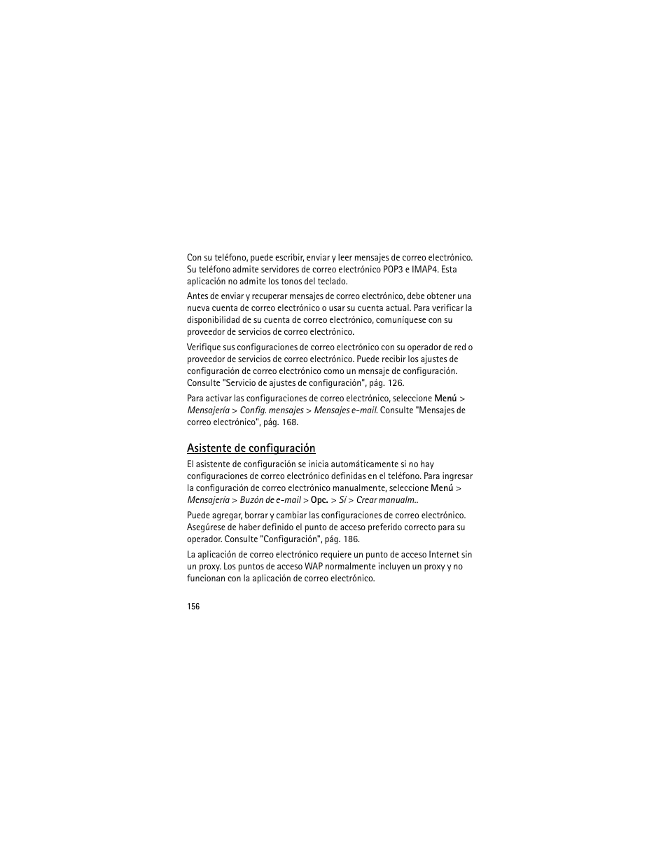 Asistente de configuración | Nokia 3555 User Manual | Page 157 / 241