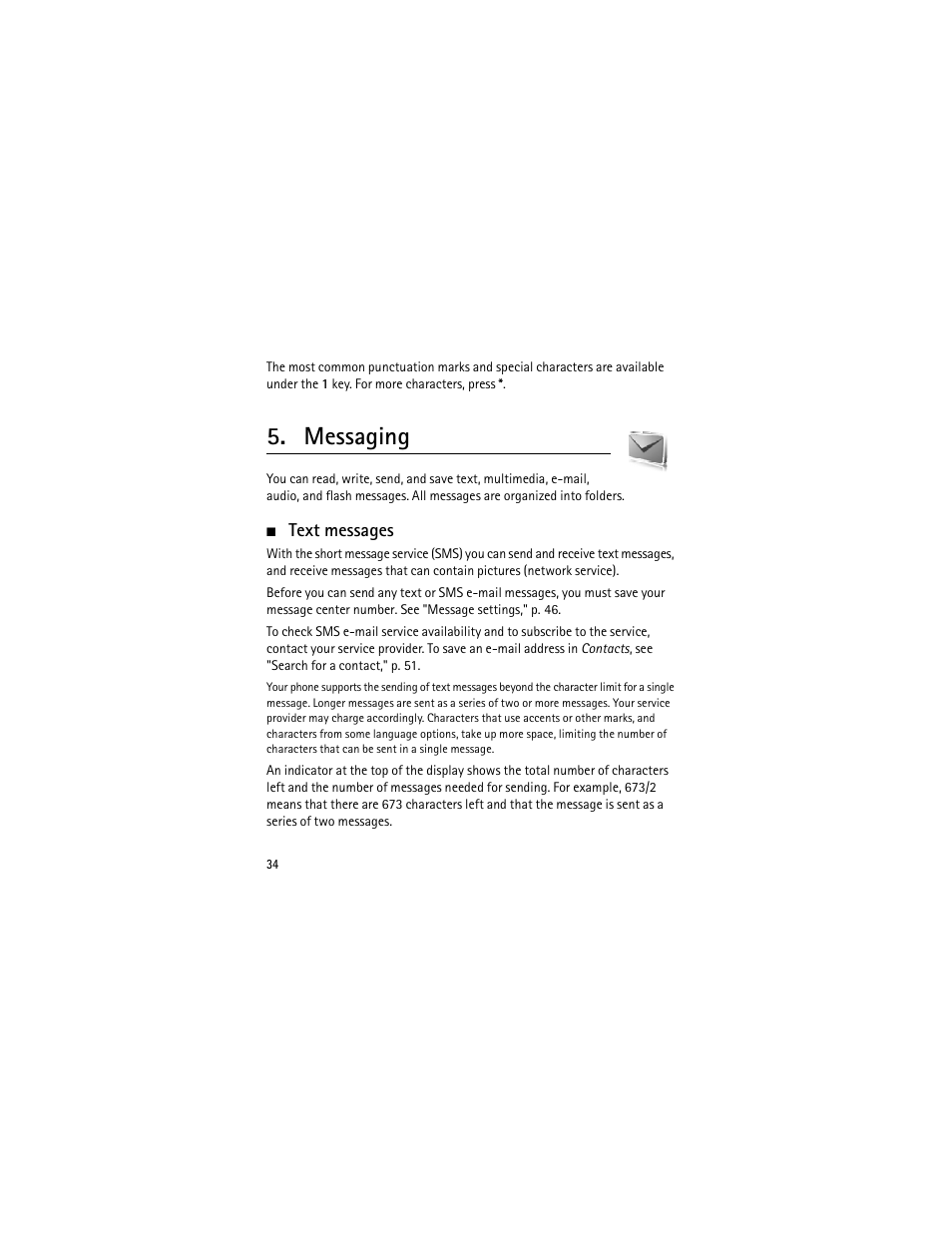 Messaging, Text messages | Nokia 3555 User Manual | Page 35 / 241