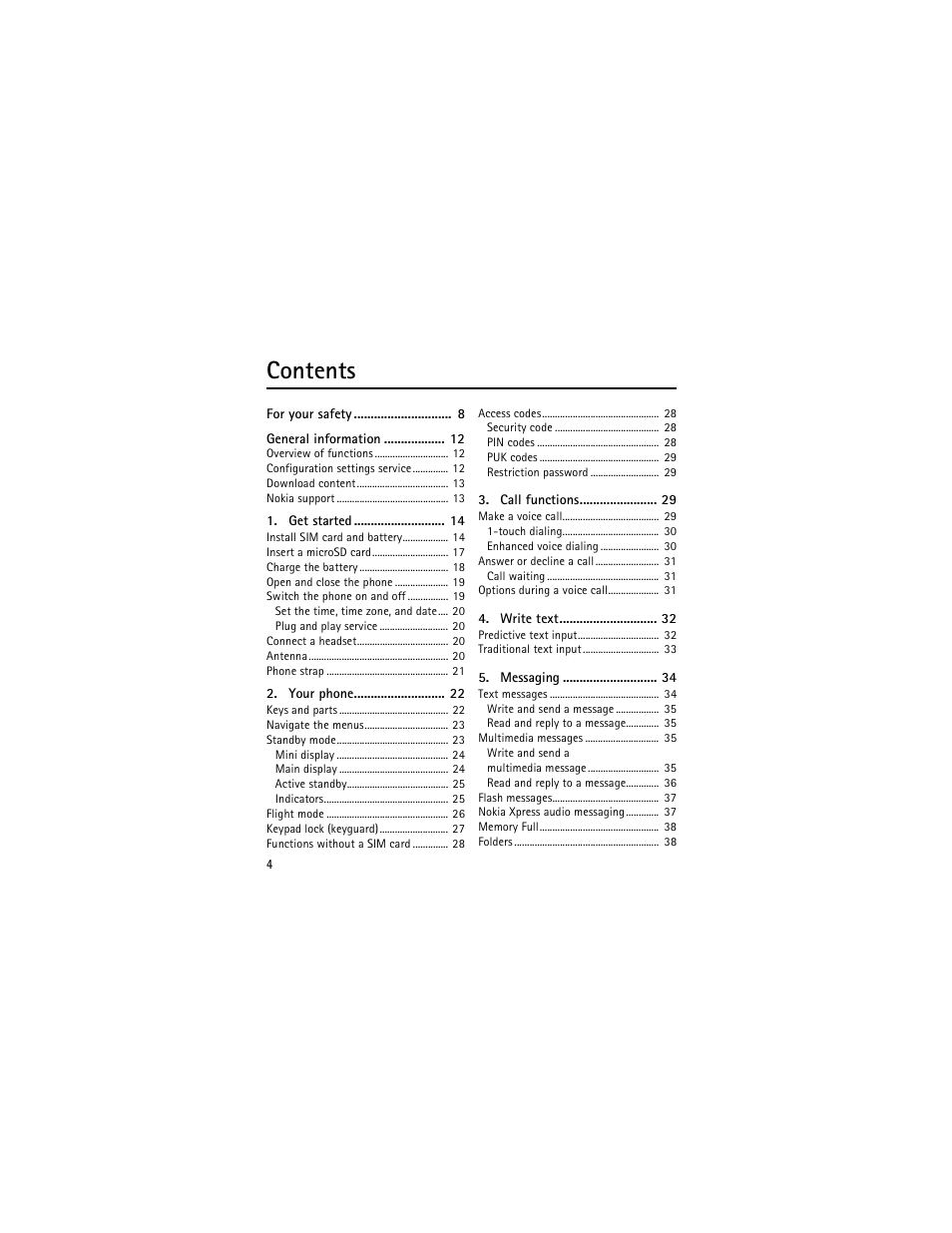 Nokia 3555 User Manual | Page 5 / 241