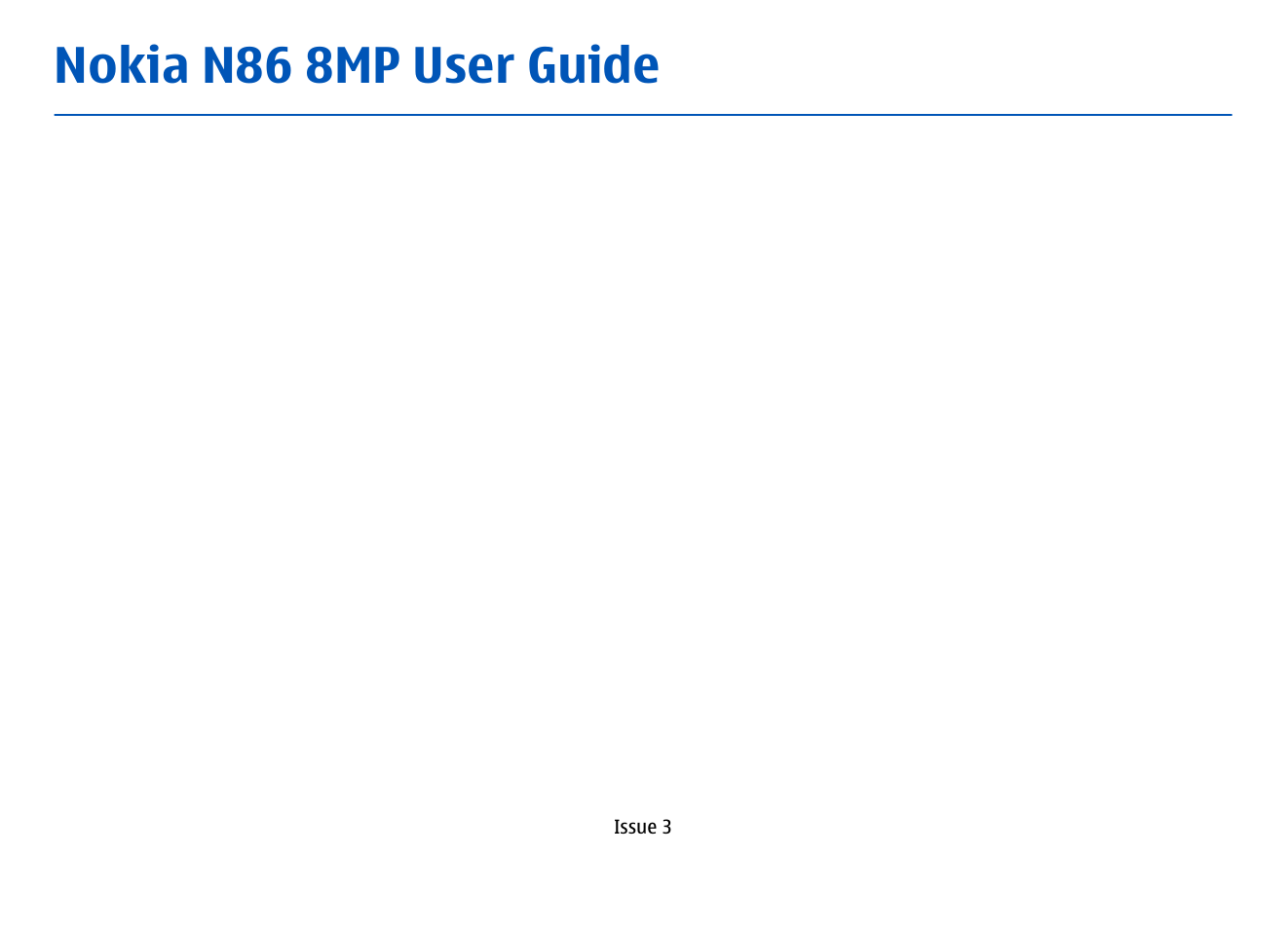 Nokia N86 8MP User Manual | 168 pages