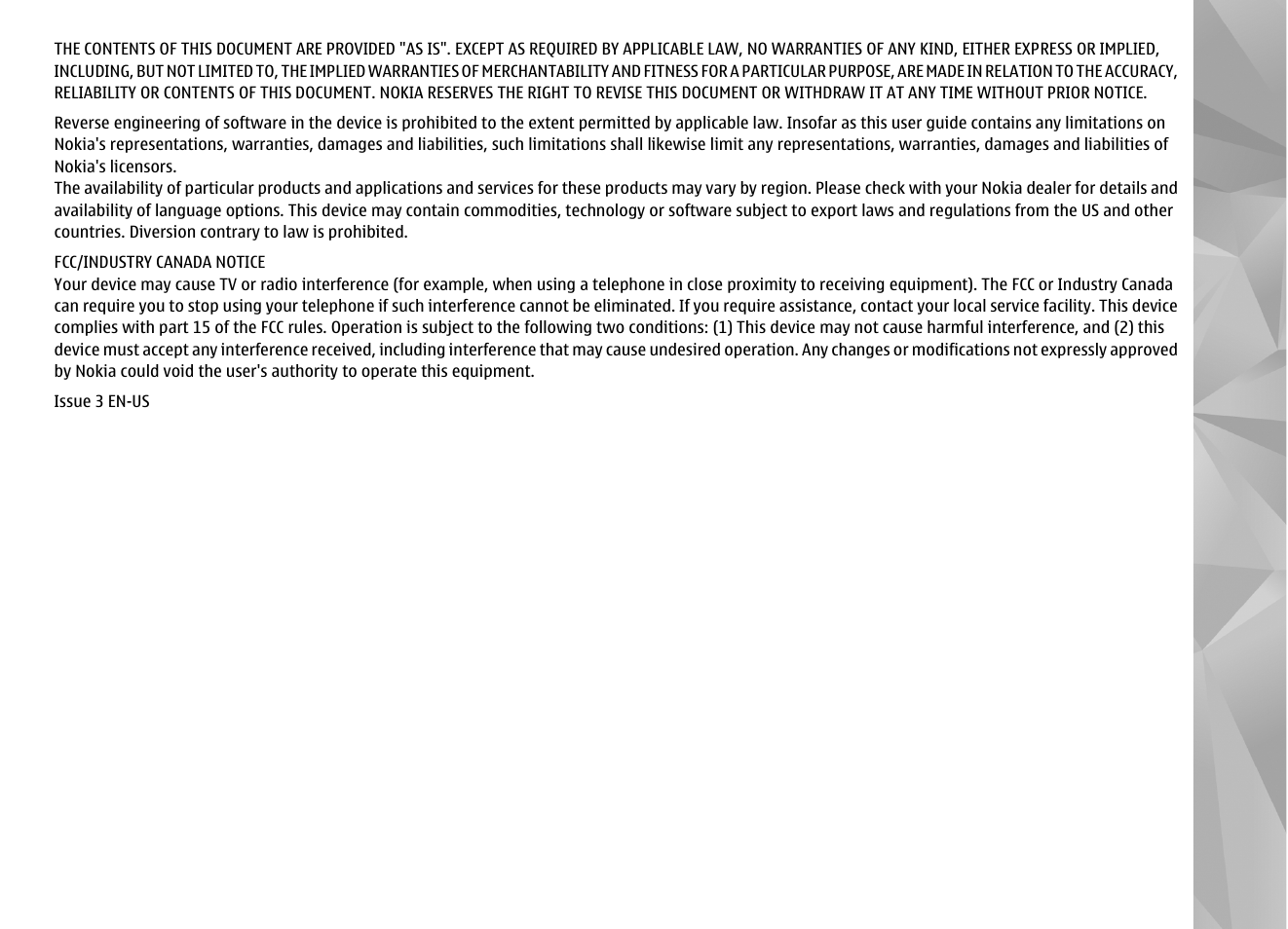 Nokia N86 8MP User Manual | Page 3 / 168