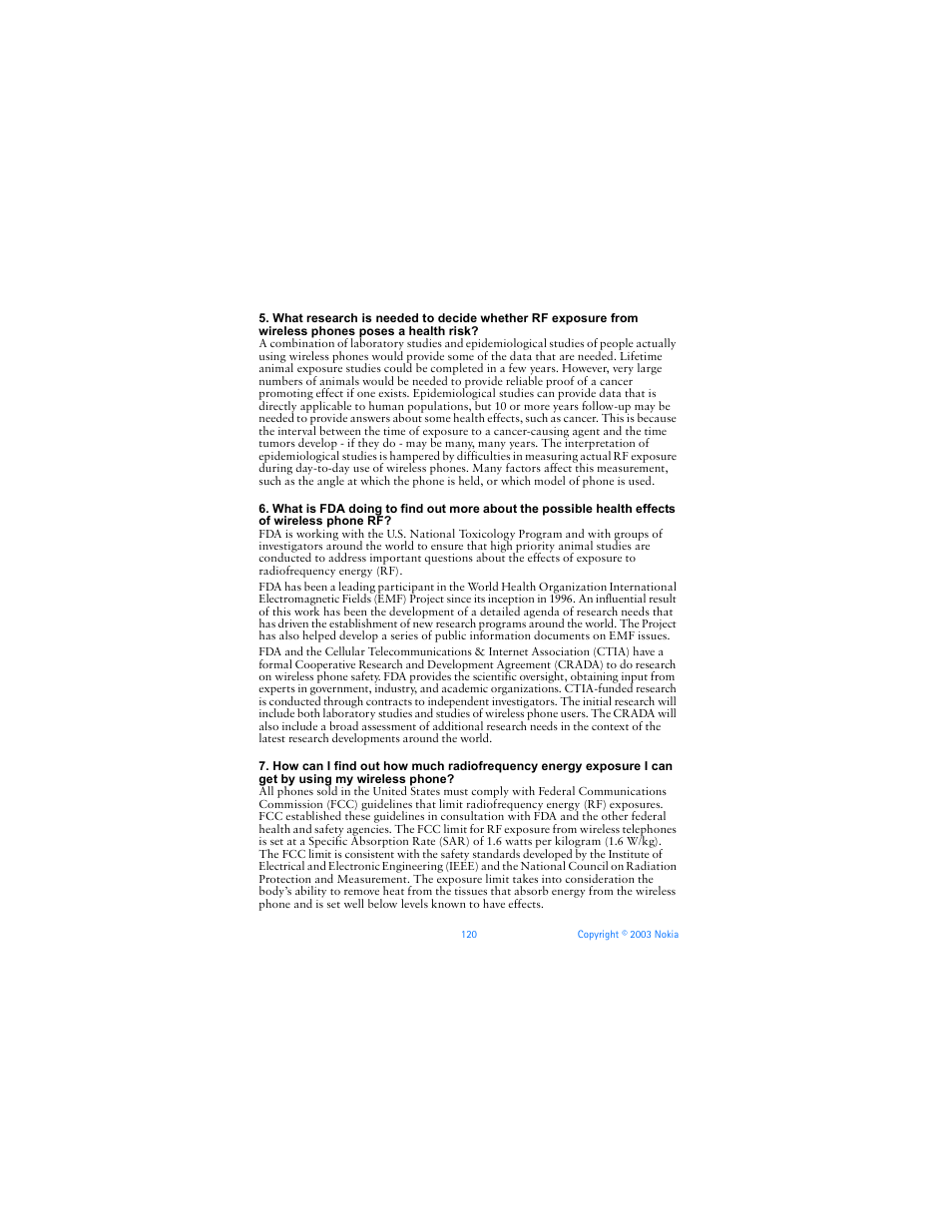 Nokia 6560 User Manual | Page 128 / 136