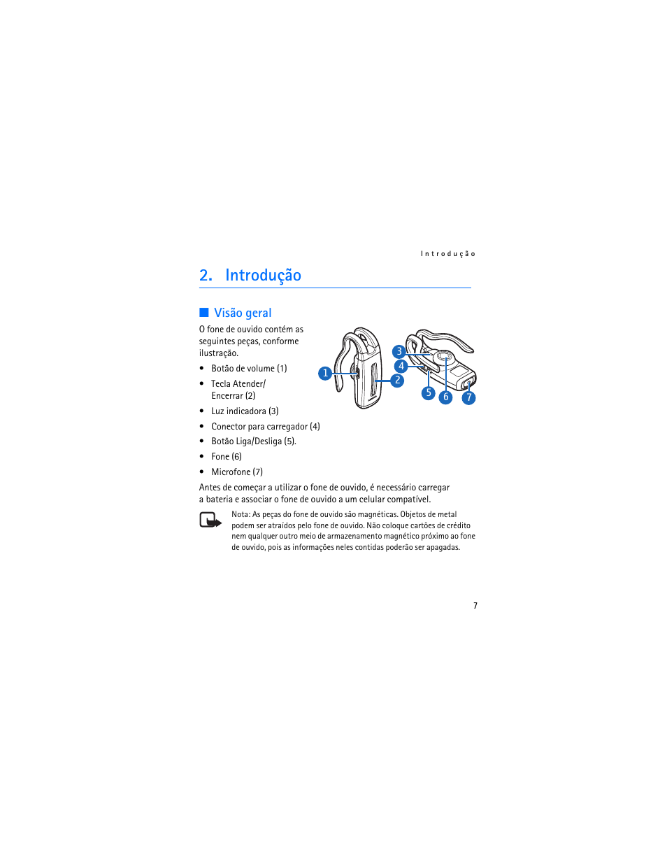 Introdução, Visão geral | Nokia BH-200 User Manual | Page 41 / 70