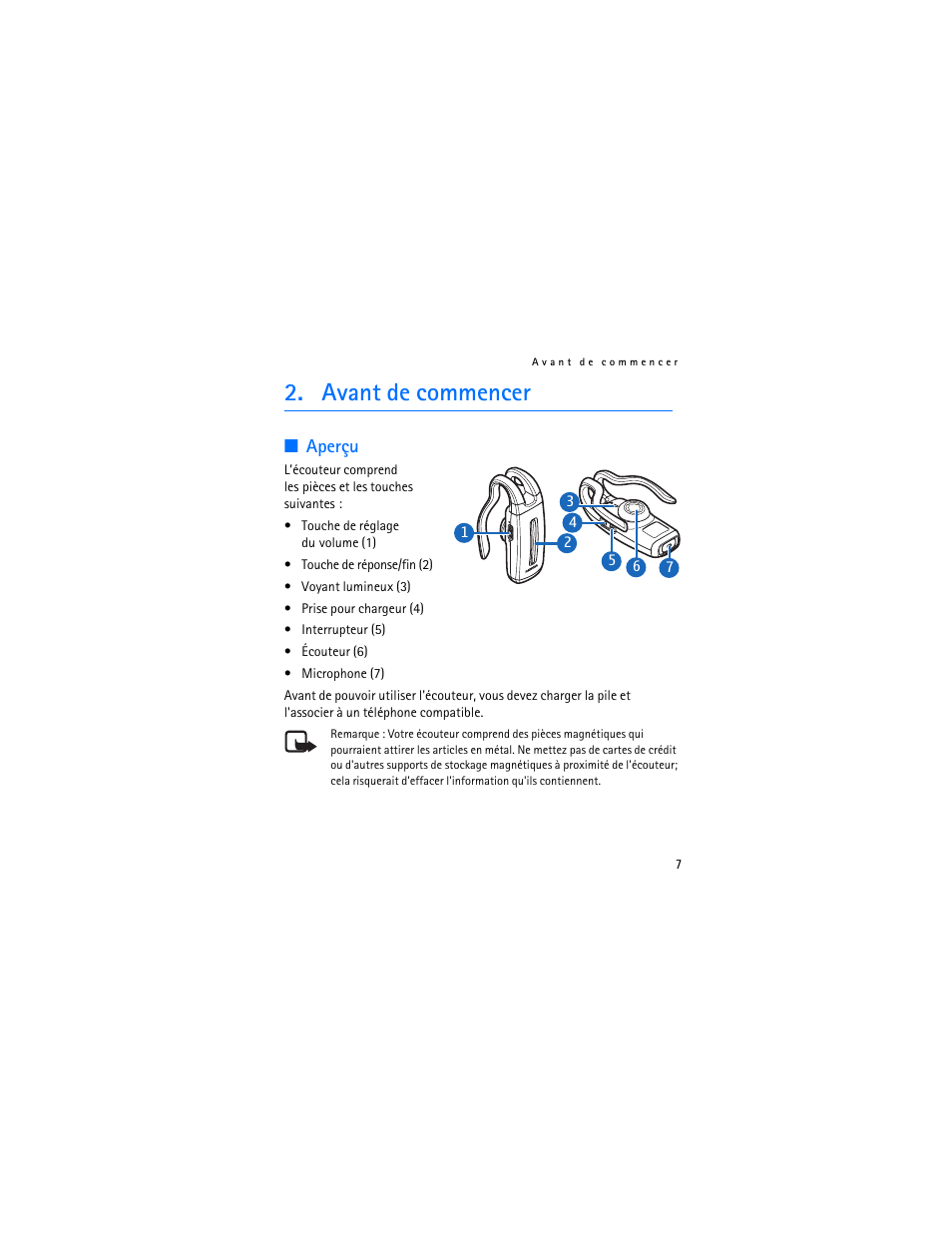 Avant de commencer, Aperçu | Nokia BH-200 User Manual | Page 59 / 70