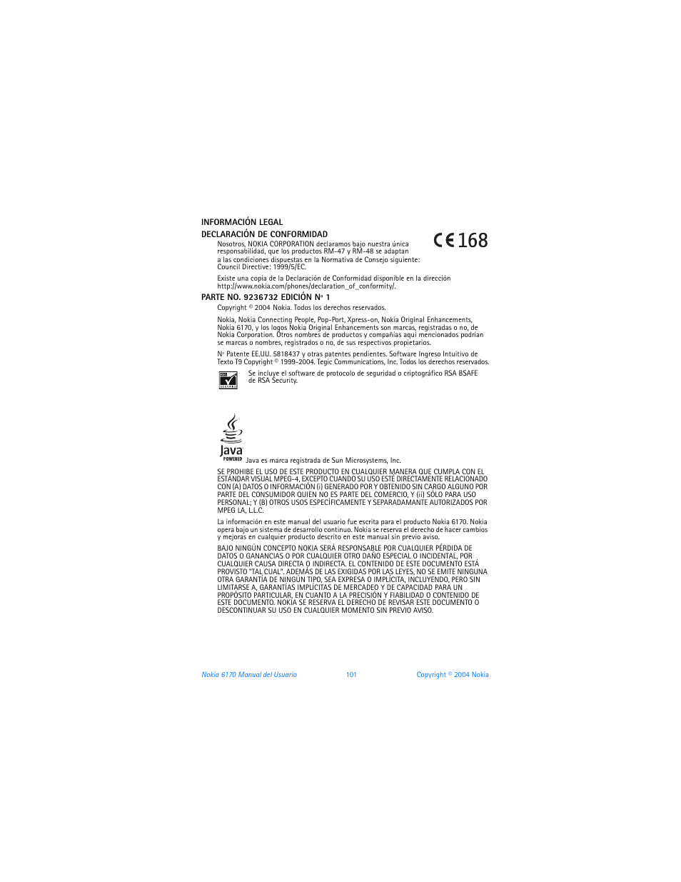 Nokia 6170 User Manual | Page 102 / 209