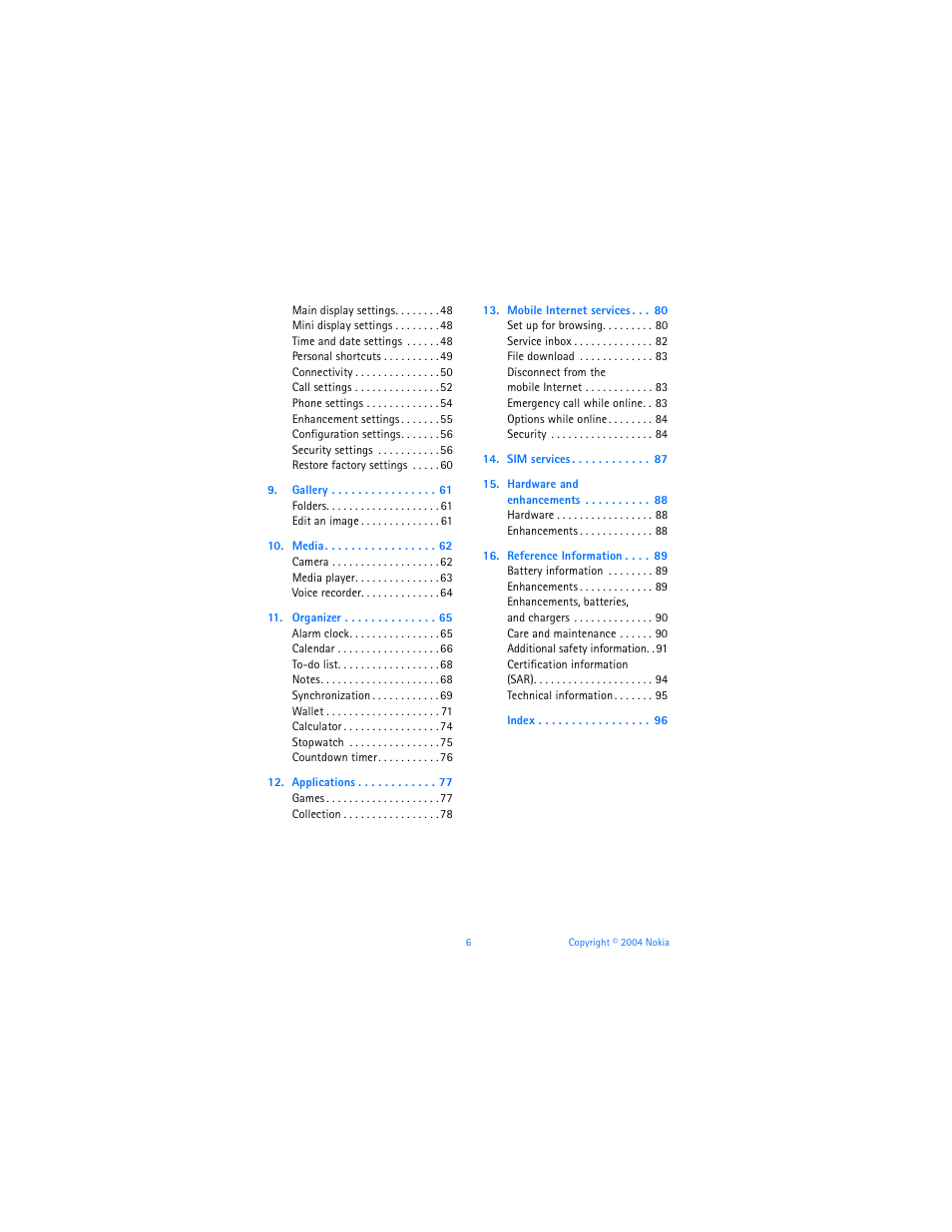 Nokia 6170 User Manual | Page 7 / 209