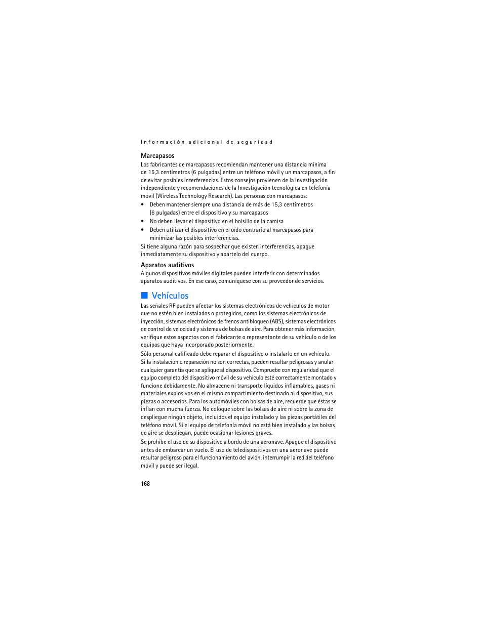 Vehículos | Nokia 7373 User Manual | Page 169 / 177