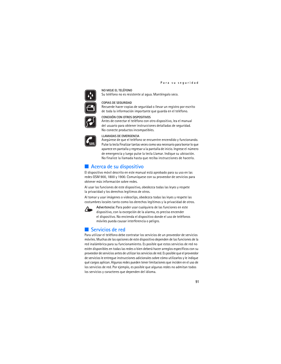 Acerca de su dispositivo, Servicios de red | Nokia 7373 User Manual | Page 92 / 177