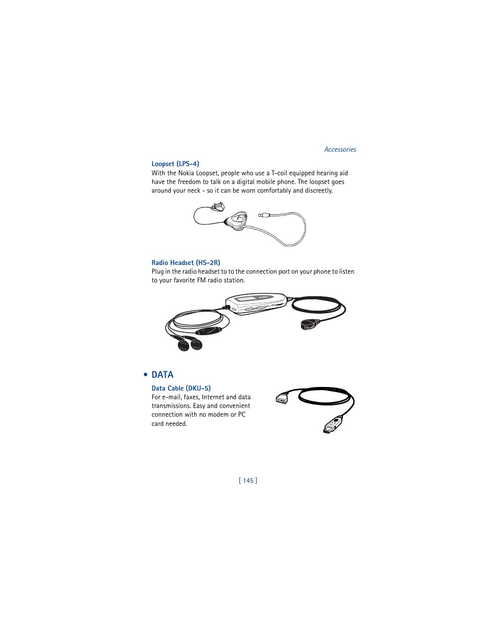 Data | Nokia 6100 User Manual | Page 154 / 193