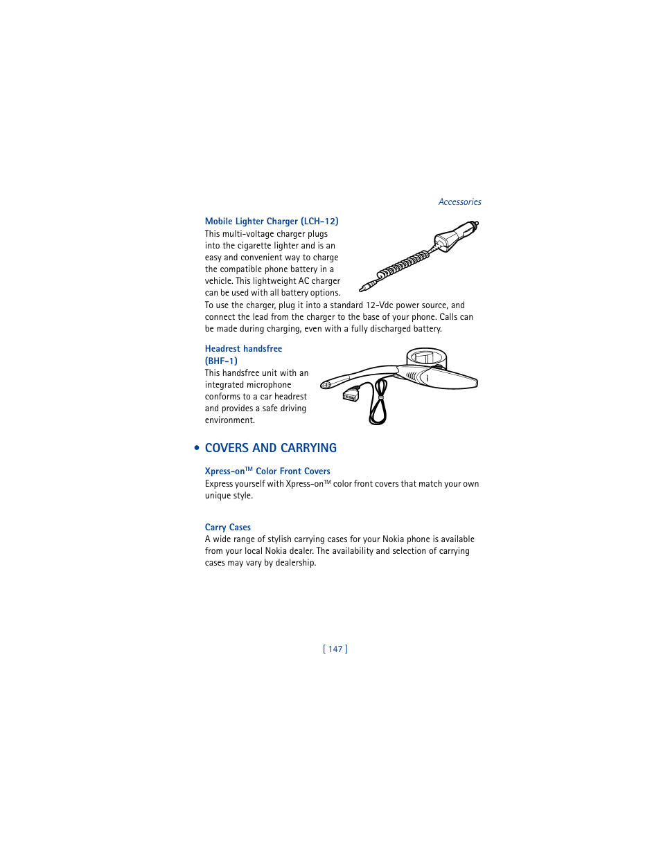 Covers and carrying | Nokia 6100 User Manual | Page 156 / 193