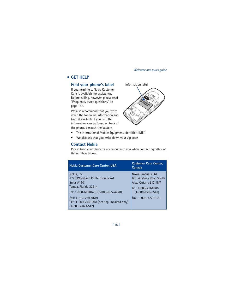 Get help | Nokia 6100 User Manual | Page 24 / 193