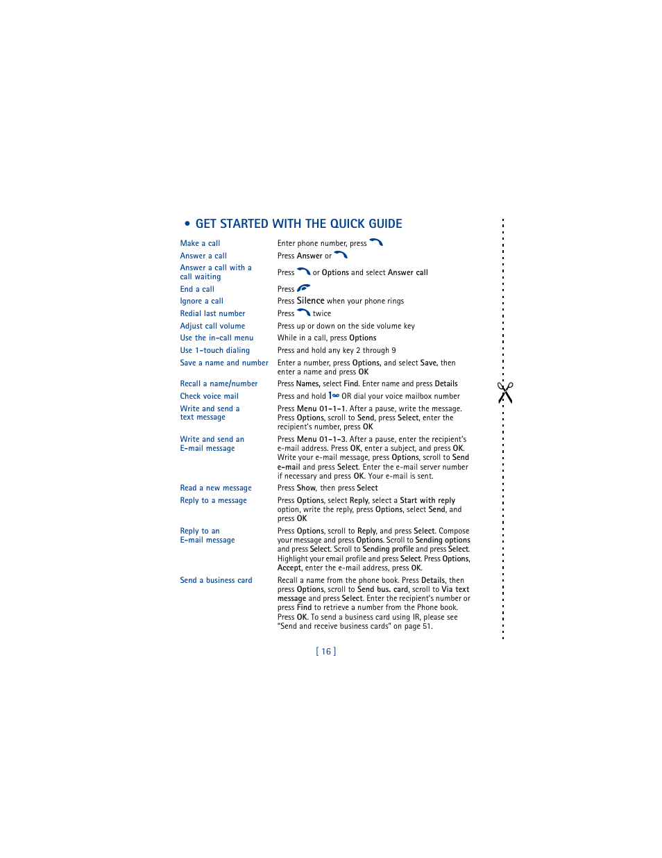 Get started with the quick guide | Nokia 6100 User Manual | Page 25 / 193