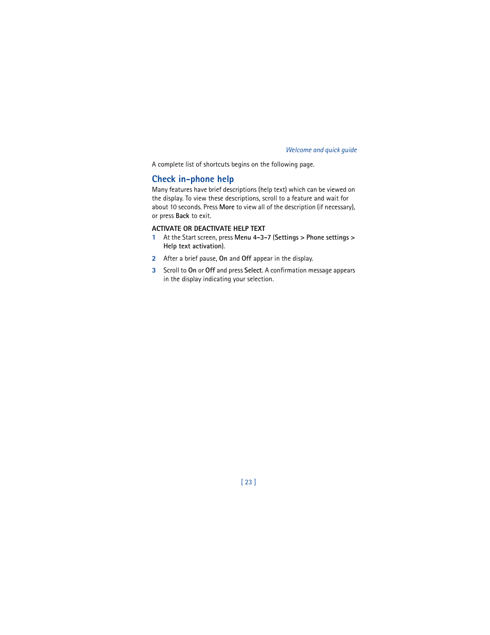 Check in-phone help | Nokia 6100 User Manual | Page 32 / 193