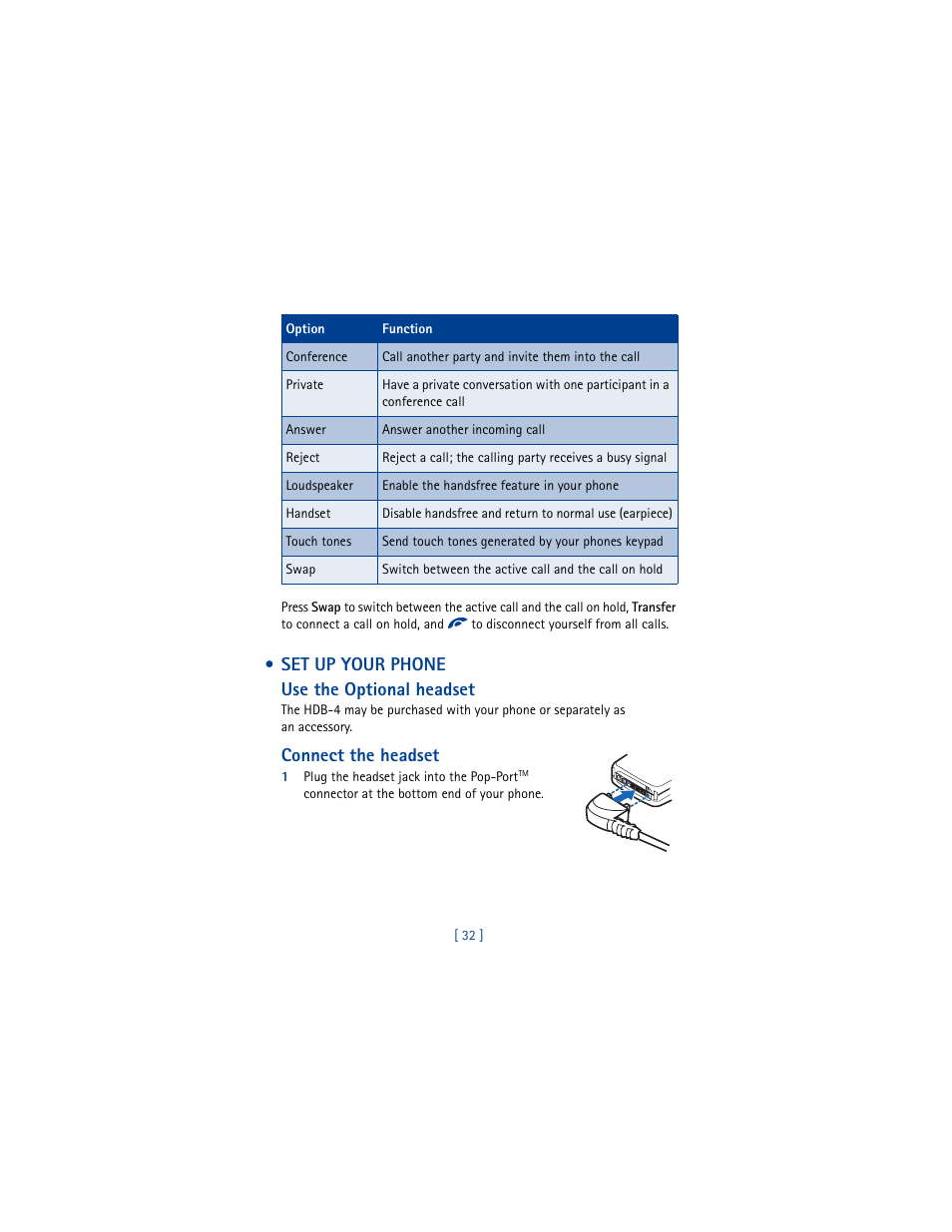 Set up your phone, View received calls, Set up your phone use the optional headset | Connect the headset | Nokia 6100 User Manual | Page 41 / 193