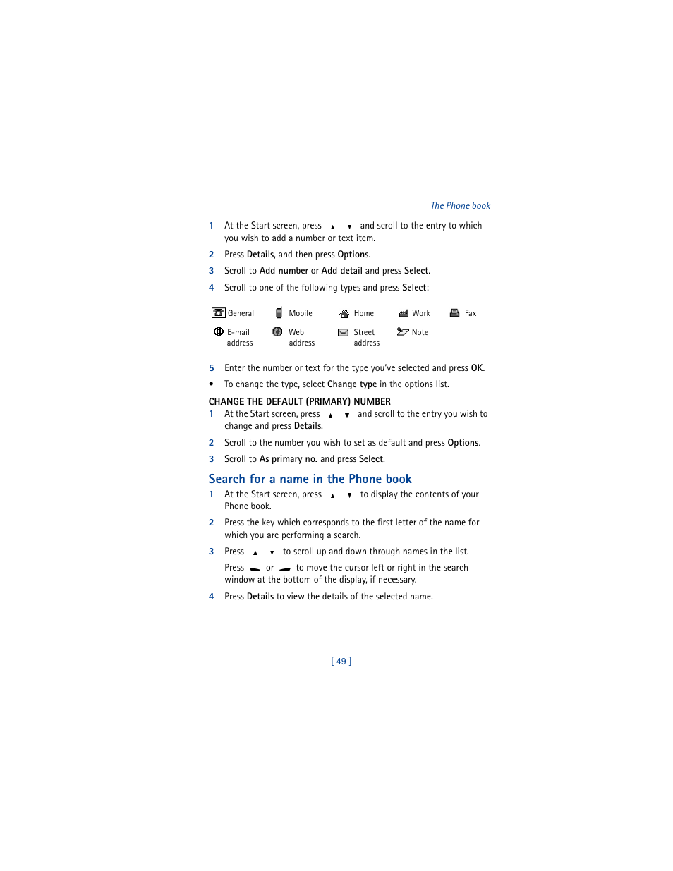 Search for a name in the phone book | Nokia 6100 User Manual | Page 58 / 193