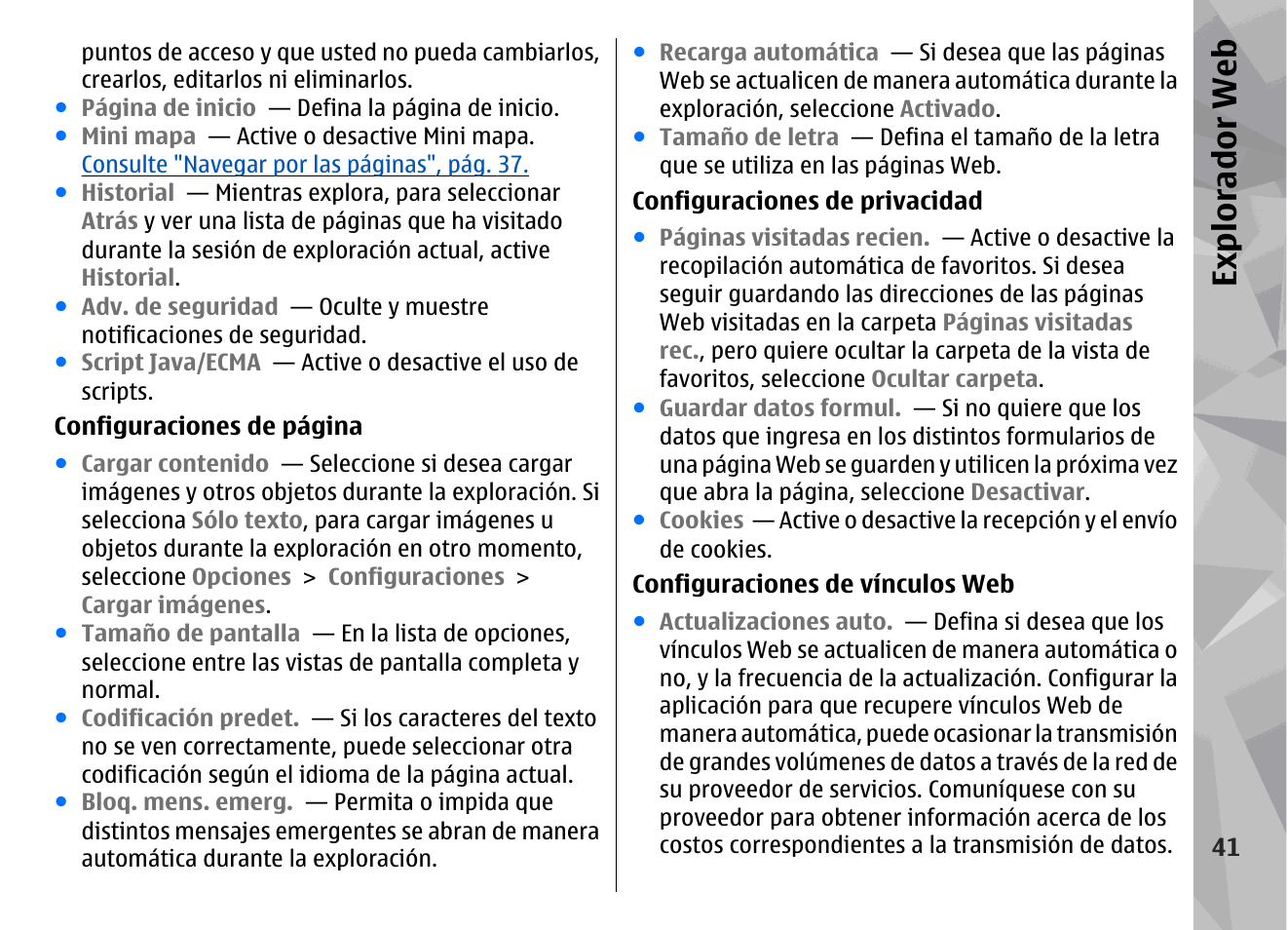 Expl orad or we b | Nokia N79 User Manual | Page 227 / 398