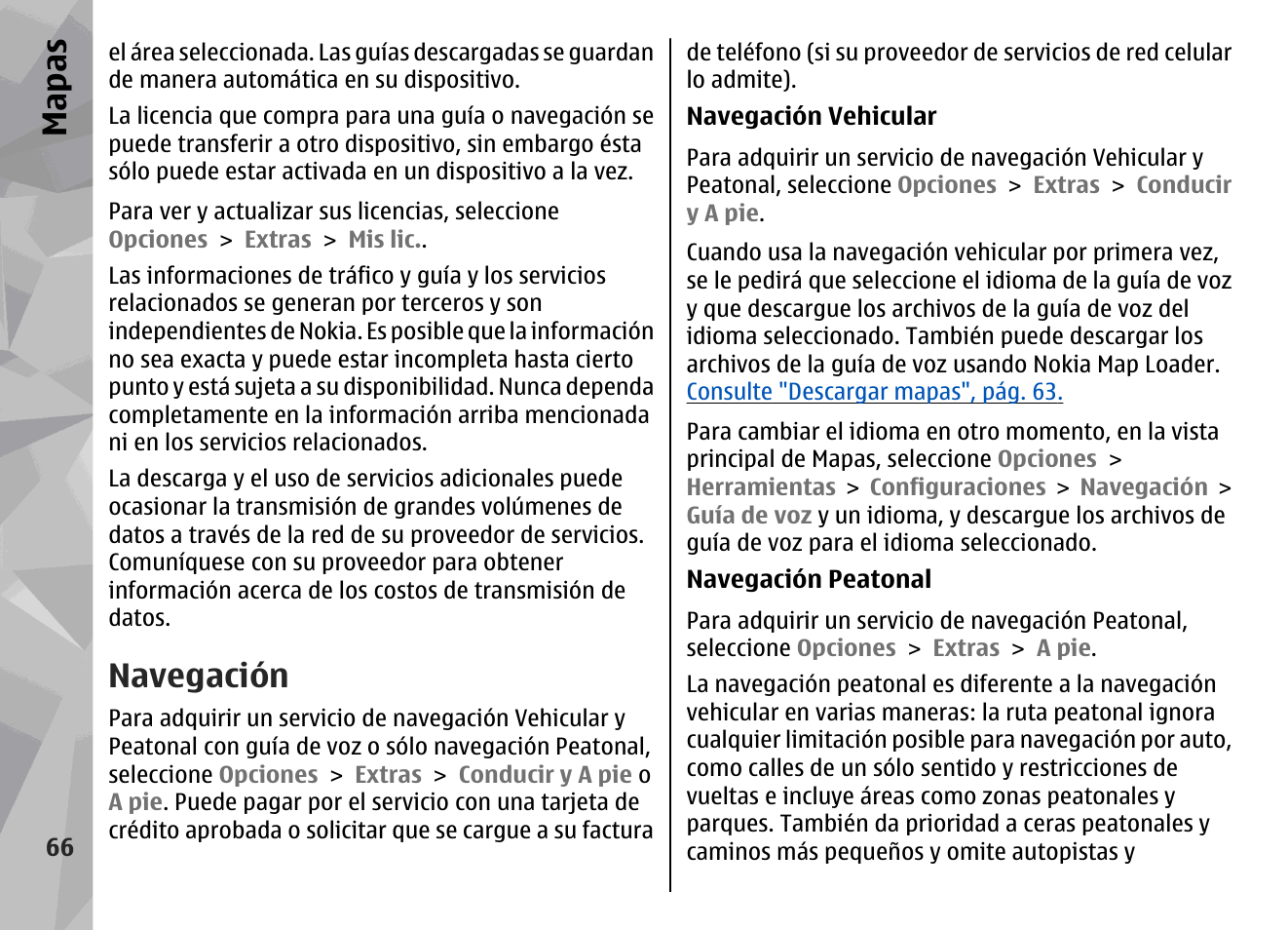 Navegación, Mapas | Nokia N79 User Manual | Page 252 / 398